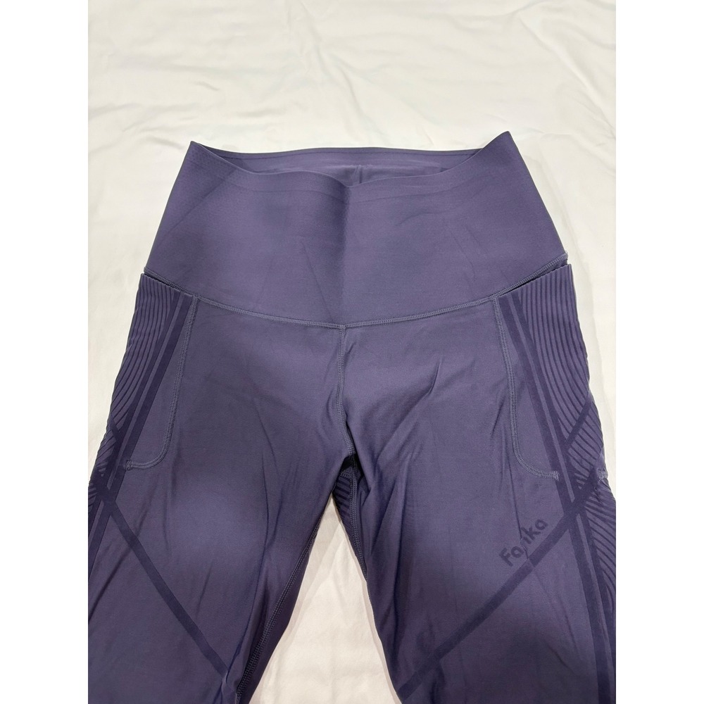 Fanka Body Sculpt 3-Pocketful Leggings Purple Size M/L High Waisted Compression - Picture 7 of 11